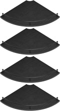 Corner Shelf Wall Mount, Floating Corner Shelves, Set of 4 Corner Wall Shelf Organizer,Rustic Wood Wall Storage Display Shelves forLiving Room Bedroom Bathroom Kitchen,Black
