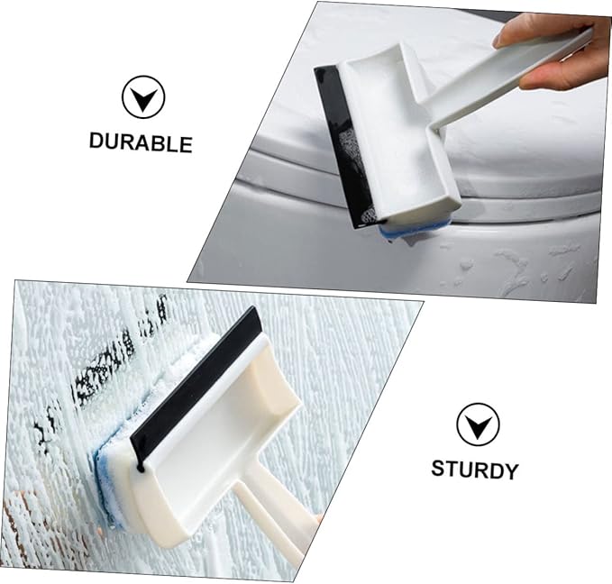 4Pcs Double Sided Bathroom Cleaning Brushes Non Slip Handle Plastic Tile Scrubbers for Kitchen and Wall Grout Stain Removal Household Use