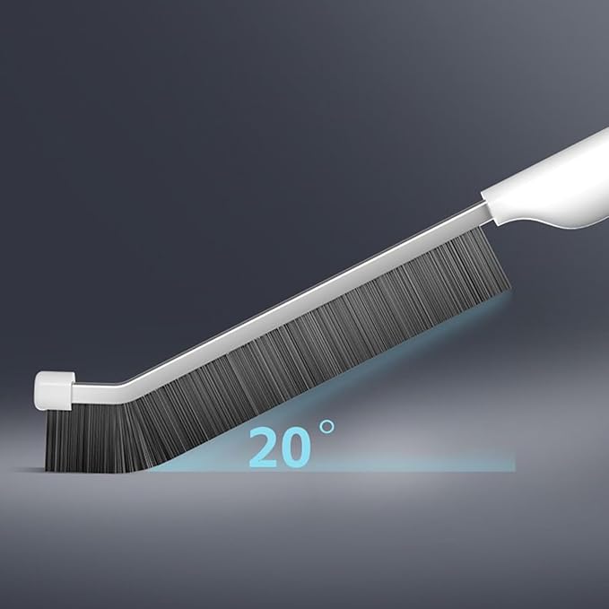 Crevice Cleaning Brush - Grout Scrub Brush | Gaps Cleaning Tool | Stainless Steel Scraper for Grout Toilet Baseboard Window Screen Machine Bathroom Household Stove Slide Door Kitchen
