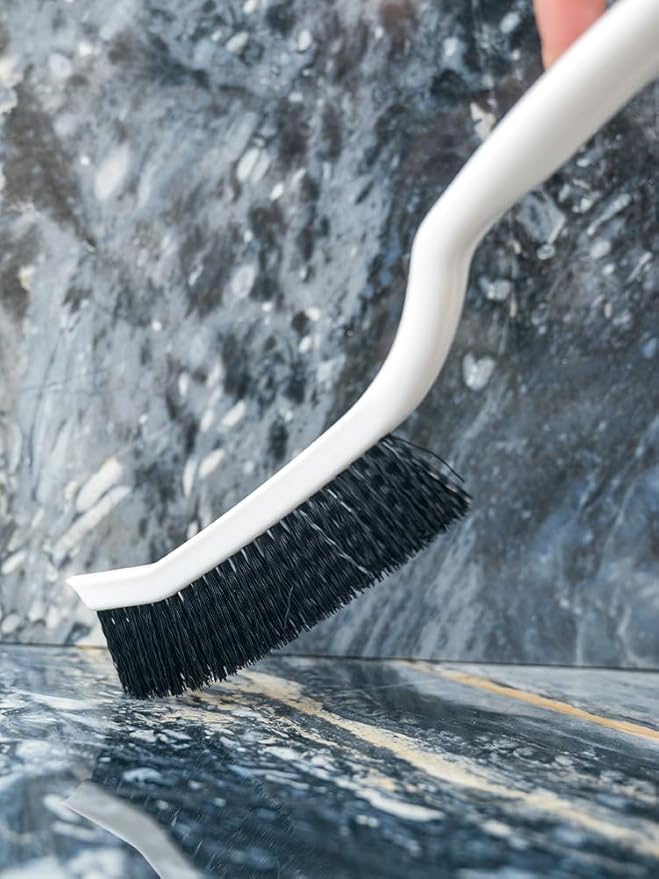 2PCS/Set Long Handle Crevice Cleaning Brush, Hard-Bristled Gap Scrub Brush, Toilet Gap Cleaning Brush Tool