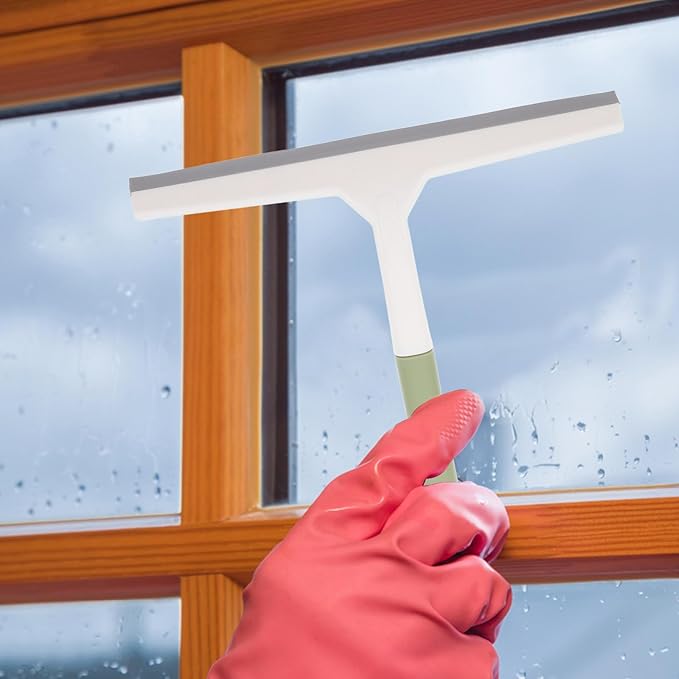 Window Squeegee for Shower and Car Glass Cleaning, Manual Handheld Glass Scraper with Wide Blade, Lightweight Practical Squeegee for Bathroom and Home Window Cleaning