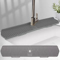 Kitchen Sink Splash Guard 29.7 X 5.7 In, Large Size Kitchen Sink Splash Guard, Silicone Sink Faucet Drying Mat, Faucet Mat Splash Catcher, Multipurpose For Kitchen Sink, Bathroom (Gray)