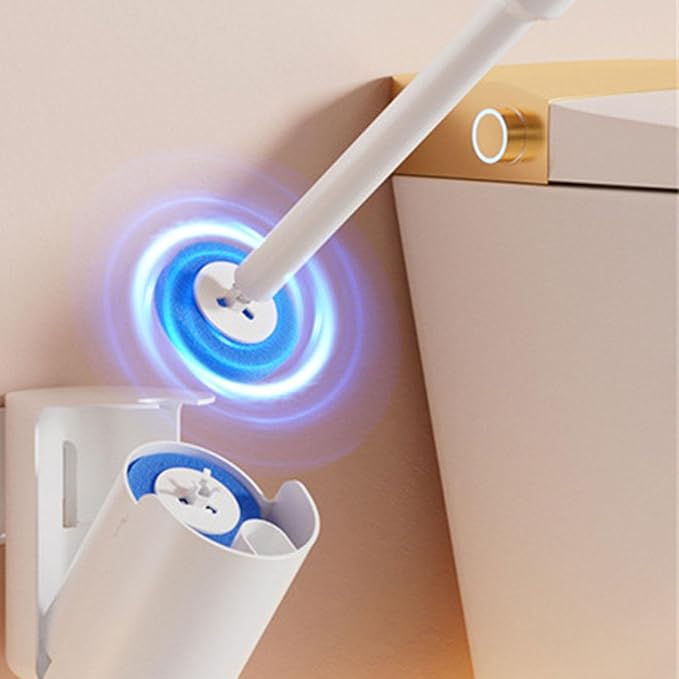 Wall Mounted Electric Toilet Electric Toilet Scrubber Throwaway Brush Head Easy 360 Degree Stain Removal Disposable Brush Head for Toilets