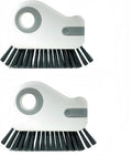 2 in 1 Groove Cleaning Brush Window Track Cleaning Tool, Gap Cleaning Brush，Multi-Function Grout Cleaning Tool(Gray,Two)
