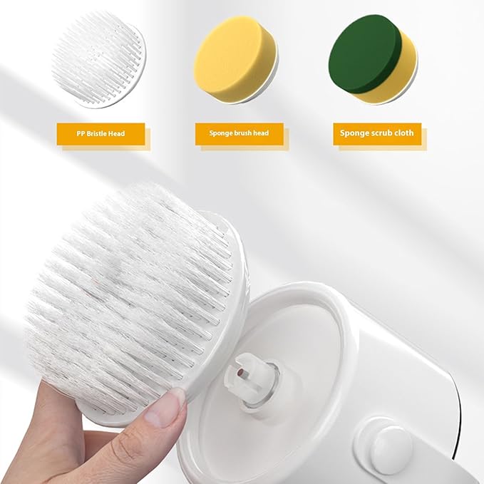 Rechargeable Electric Scrubber Ergonomic Grip Heavy Duty for Shower Sink Appliances Bathroom Cleaning Brush