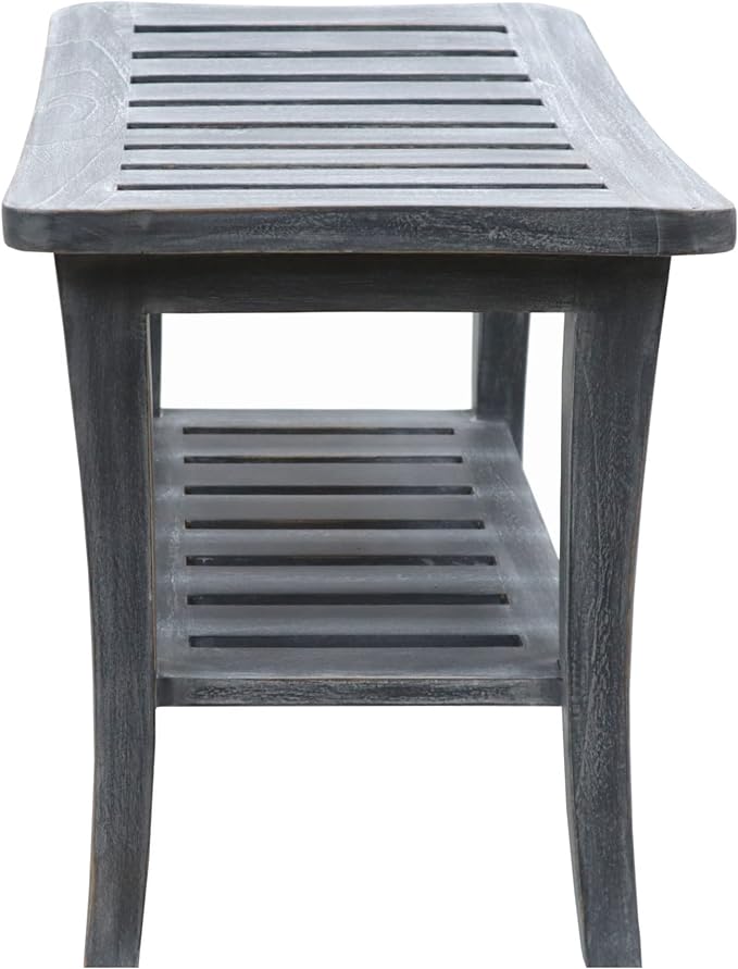 Weathered Genuine Teak Bench