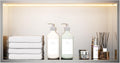 Stainless Steel Shower Niche with LED Lights 12" x 24" Recessed Wall Niche, No Tile Needed Bathroom Storage Shelf (Brushed)
