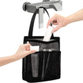 Portable Mesh Shower Caddy, Gym Travel Camp Dorm Room Essentials for College Student Boy Girl, Bathroom Shower Bag - Black