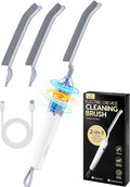 Reciprocating Deep-Clean Brush - Powered by Back-and-Forth Scrubbing Action & LED Light, 3-Speed 2-in-1 Hard and V-Shaped Bristles for Grout, Kitchen, Bathroom, Car, Pet Areas
