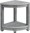 Waterproof Shower Bench for Inside Shower, Gray HDPS Corner Shower Stool for Shaving Legs, Poly Lumber Shower Foot Seat, Plastic Bathroom Shower Bench Seat with Storage Shelf, Non-Slip/No-Maintenance