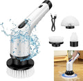 Electric Spin Scrubber, Cordless Cleaning Brush with 3 Replaceable Brush Heads, Tub and Floor Tile 360 Power Scrubber Dual Speed, Waterproof Bathroom Shower Scrubber for Bathtub, Kitchen, Window