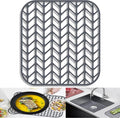 AWOKE Sink Protectors for Kitchen Sink - 12.25" x 11.5" Sink Mat - Heat-resistant Easy-clean Silicone Sink Mat - for Protection of Stainless Steel Sink (Grey)