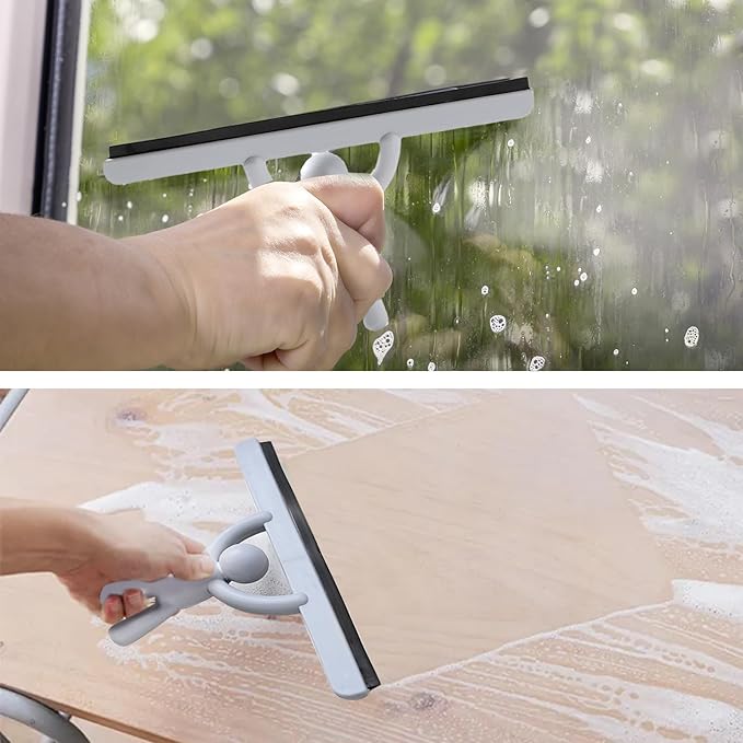 Shower Squeegee for Glass Doors Tile Shower Walls,Bathroom Squeegee for Shower,Shower Door Squeegee fit for Glass Mirror Window and Car Windshield