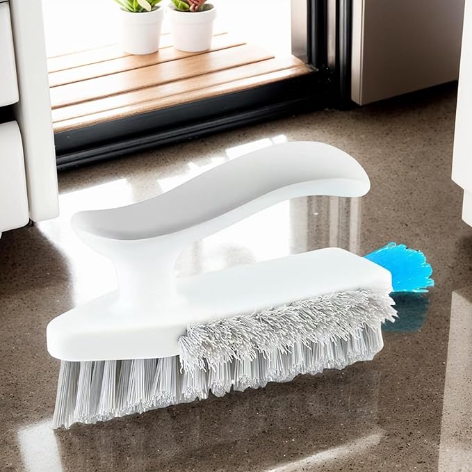 Hard Bristle Cleaning Brush,Narrow Scrubber,with Ergonomic Handle Narrow Cleaning Brush - for Shower Kitchen Floor Tub Grout Household Countertop