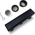 12 Inch Linear Shower Drain,Rectangle Shower Floor Drain, with Removable 2-in-1 Tile Insert Grate Cover and SUS304 Stainless Steel CUPC Certificate(12 inch)