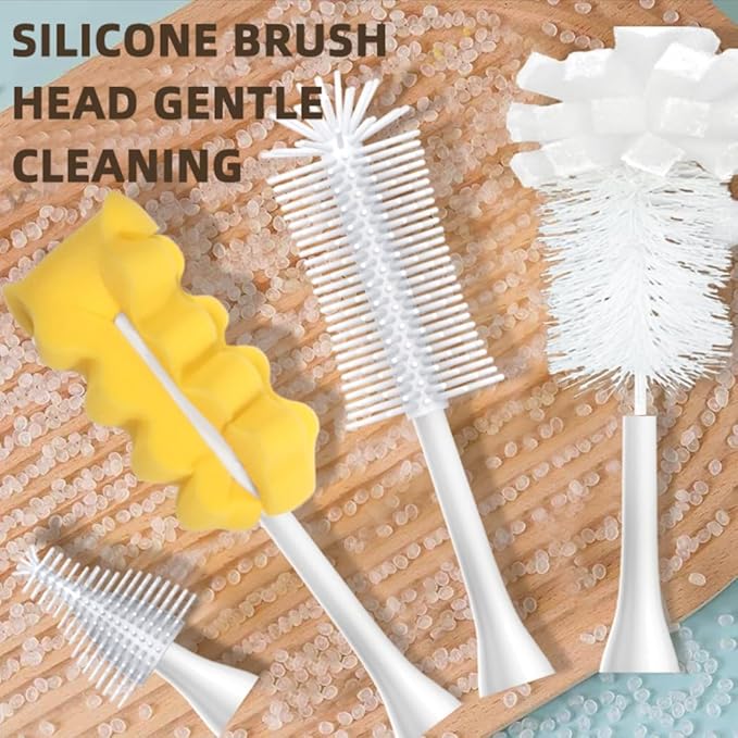 Cleaning Brush Electric Bottle Brush Waterproof 360 Degree Rotating Long Handled Silicone Straw Pacifier Cleaning Brush Bay