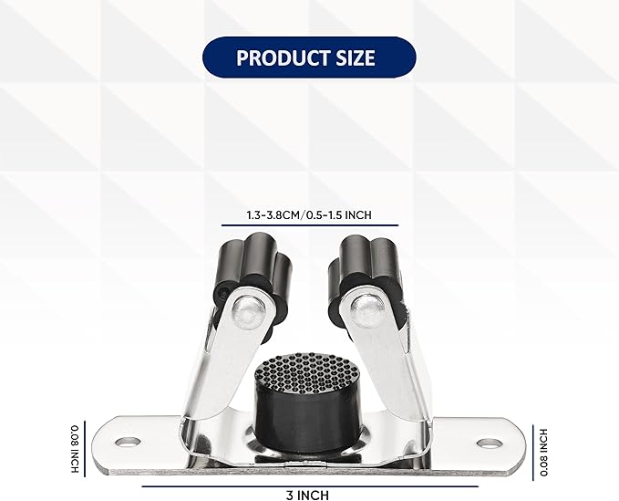 Superio Mop and Broom Holder, Set of 4 Single Piece Hooks, Stainless Steel Wall Mount Cleaning Storage Tool Organizer, Heavy-Duty Hook for Kitchen, Closet Garage, and Office