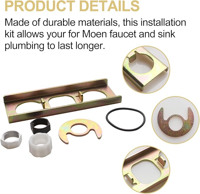 113173 Kitchen Faucet Repair Kit for Moen Mounting Kit for Moen Kitchen Faucet Parts,Faucet Fixing Plate & Faucet Mounting Nut Hardware Kit