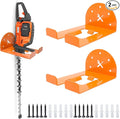 Garage Organizer Trimmer Rack, 2 Pack Weed Eater Hanger for Wall, Tool Hanger Weed Whackers Holder Wall Mounted for Grass Trimmer, Hedge Trimmer, Garage Trimmer, Garden Tools, Orange