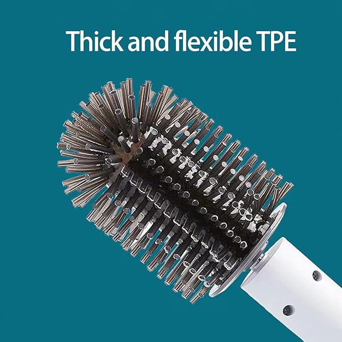 Electric Toilet Brush with USB Rechargeable Motor Scrubber for Easy Deeping & Detachable Head Automatic Scrubber with Long Handle
