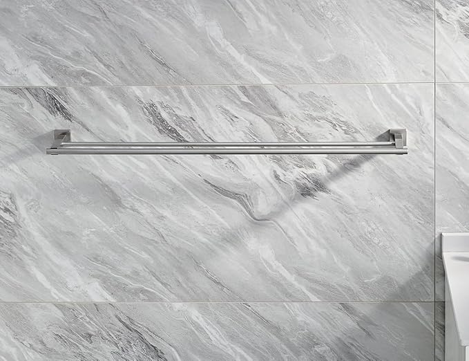Miyili 36-Inch Bath Double Towel Bar Stainless Steel Bathroom Towel Rack Holder Wall Mount Brushed Finish, A02N90B