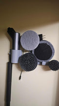 Wall Mount Holder for Hoto Wand Cordless Spin Scrubber, Space-Saving Tool Rack Storage Organizer, Hold Scrubber Accessible and Off Countertops | Keeps Bathroom & Kitchen Tools Neat (Grey)