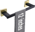 LANC Hand Towel Bar for Bathroom Wall Mounted 12-Inche Matte Black and Gold Bath Hand Towel Holders Stainless Steel Towel Ring Towel Rod for Kitchen Towel Rack Towel Hanger, A9010GK-L3