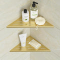 Neodrain 10 Inch Golden Corner Shower Shelves,Set of 2, Gold Corner Shelf for Tile Wall Insert, 304 Stainless Steel Shower Storage Shelves for Bathroom,No Drilling