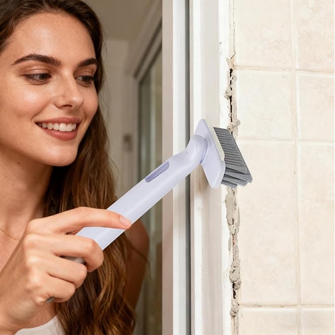 Crevice Brush - Grout 360-degree Rotating Brush | Household Crevice Cleaning Tool,for Shower Bathroom Toilet Kitchen Home Industrial Floor Tile Wall Window