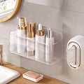 Diesisa Acrylic Wall Mount Organizer - 10.6" D x 5" W x 6" H, Large Size Adhesive Wall Self - Shower Caddies Organizer - Bathroom Shelves with Self Adhesive Tape for Bathroom, Kitchen - Large Size