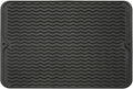 uxcell Silicone Dish Drying Mat for Kitchen Counter, 16 x 12" Dish Drying Pad Heat Resistant Non-Slip for Kitchen Countertop Coffee Mat, Black