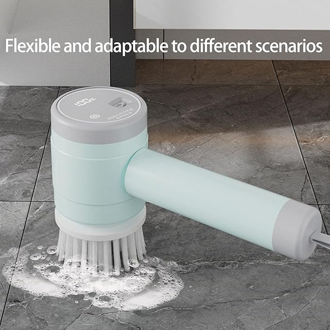 Foldable Electric Brush with 3 Brush Type for Easy Storage Home Travel Use