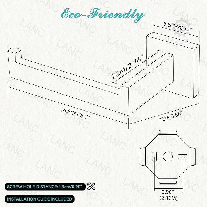 LANC Bathroom Toilet Paper Holder, Brushed Nickel Toilet Paper Roll Holder Wall Mounted for Bathroom Washroom, Toilet Tissue Roll Holder TP Dispenser Hangers Stainless Steel Left, A8807BN-LF