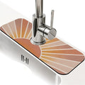 Kitchen Sink Splash Guard，Morning sun Faucet Mat Sink Gadgets-Super Absorbent Fast Drying Mat Drip Catcher for Kitchen, Bathroom,Sink Mat, Dish Drying Mat, Bathroom(15" X 5.5" )