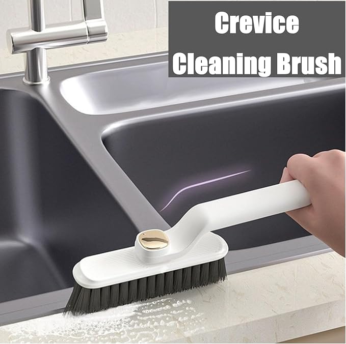Crevice Cleaning Tool Kit-Including 2Pcs Grout Cleaner Brush,Clear Spray Bottle,Hard Bristle Crevice Cleaning Brush Suitable Bathroom Kitchen Toilet,Wall Sink Floor Cleaning Crevice Cleaning Brush