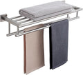 Bathroom Towel Rack 24 Inch Tower Holder with Double Towel Bar Brushed Nickel Towel Rack Wall Mounted SUS304 Stainless Steel Hotel Towel Shelf Modern Towel Hanger