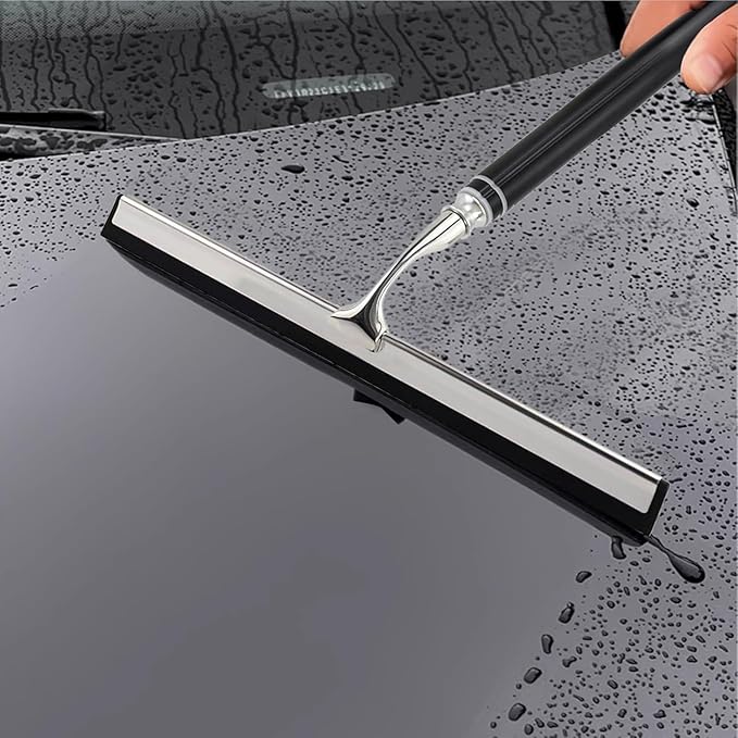 17.3″-60″ Telescopic Squeegee for Window Cleaning, Shower Squeegee for Glass Doors, Outdoor Window Cleaner Tool for Car Windshield Floor Tile Wall