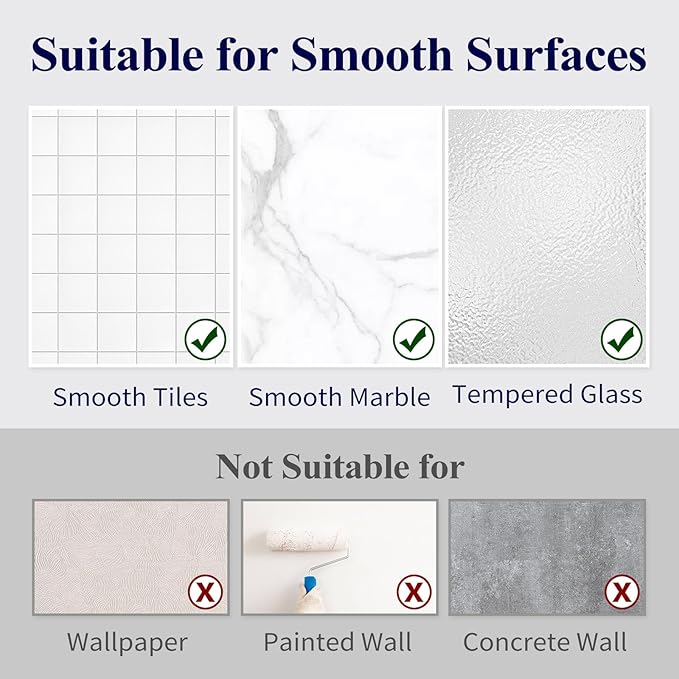 Kitsure Shower Caddy Adhesive Replacement, Transparent Adhesive Hooks Stickers, Strong Hook Strip for Shower Caddy Basket Shelf, Soap Holder, adhesive strip, Bathroom Accessories Set, 2-Pack, X-Large