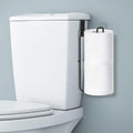 Black Toilet Paper Holder, Bathroom Toilet Paper Roll Holder with Reserve, Over The Tank Toilet Paper Holder with Storage, Bathroom Tissue Holder for 2 Rolls, 1PC