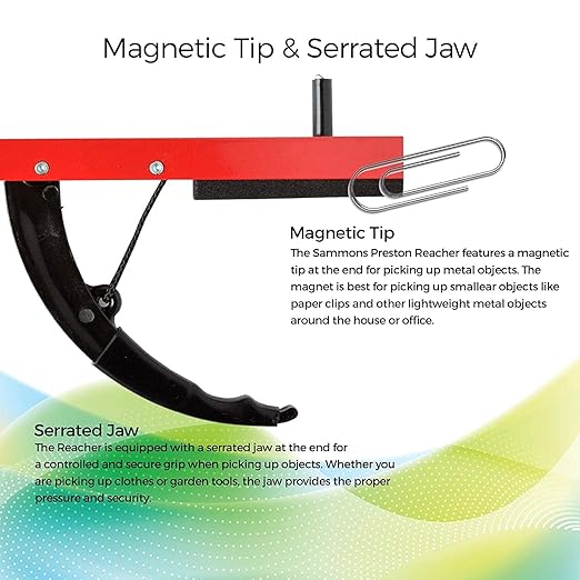 Sammons Preston Reacher with Super Strong Magnet, 32 Inch, Grabber Reacher Tool, Lightweight Trash Picker Grabber & Garden Nabber, Aluminum Picker Up Tool & Reaching Claw, Dressing Assist Tool, 3 Pack