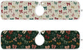 2 PCS Kitchen Sink Splash Guard 23.6 Inch Faucet Mat for Kitchen Sink Bathroom Sink Faucet Absorbing Drip Drain Mat Pad Microfiber Soft Washable Green and Beige Bows Stars