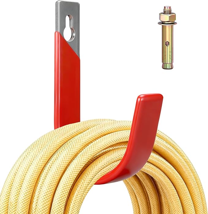 1 Pack Heavy Duty Wall Mount Garage Hooks with Anti-Slip PVC Coating Iron Storage Hooks,Garage Hanger Utility Hooks Indoor Outdoor Organizer for Hanging Bike Ladder Garden Tool