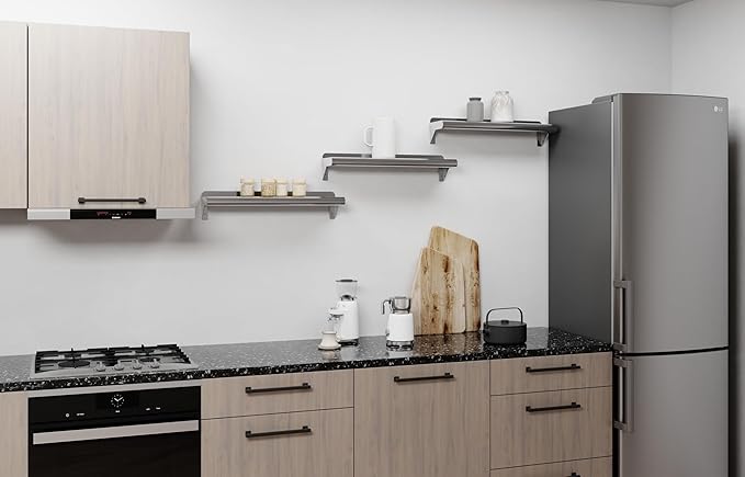 AmGood 24" Long X 6" Deep Stainless Steel Wall Shelf | NSF Certified | Appliance & Equipment Metal Shelving | Kitchen, Restaurant, Garage, Laundry, Utility Room