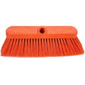 SPARTA 41278EC24 Flo-Thru Plastic Wall Scrub Brush, Equipment Brush With Soft Nylex Bristles For Industrial Kitchens, Hospitals, Commercial Cleaning, 4 Inches, Orange, (Pack of 12)