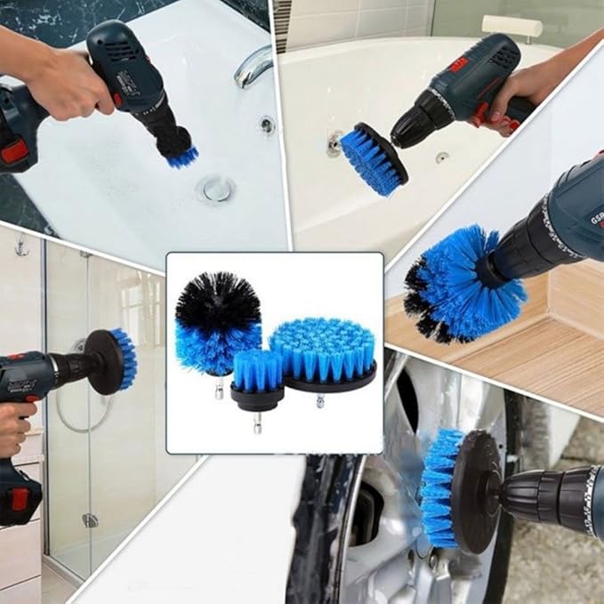 Drill Brush Attachment Set, Power Scrubber Brush Cleaning Kit, Electric Drill Brush, for Bathroom Surfaces, Grout, Floor, Tub, Shower, Tile, Corners, Kitchen