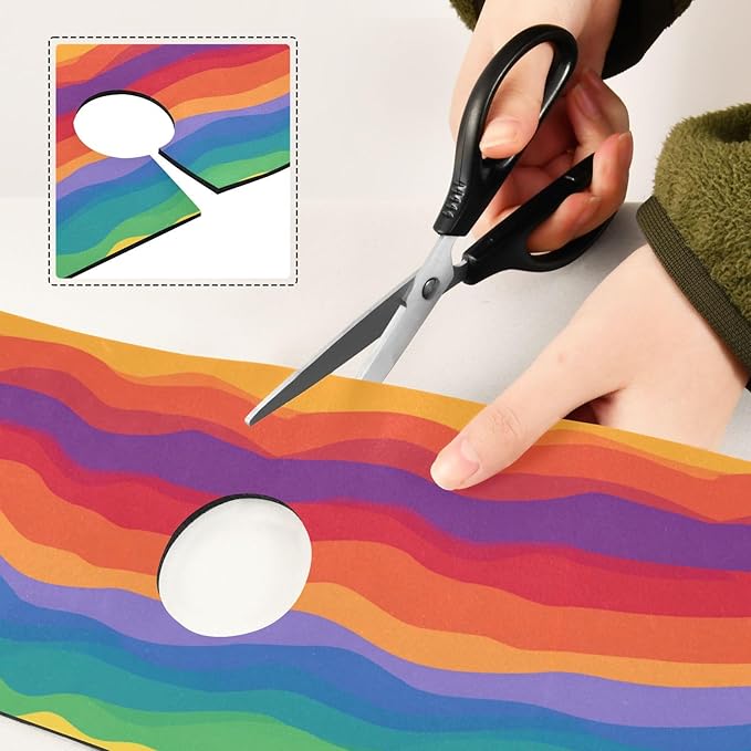 Wavy Rainbow Color Stripes Kitchen Sink Splash Guard Sink Faucet Mat Faucet Handle Drip Catcher Drain Mats for Kitchen Bathroom Countertop Absorbent Dish Drying Pad 2Pack 14.7x5.4IN
