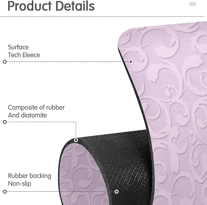 Kitchen Sink Splash Guard 2 PCS 30 Inch Sink Faucet Mat Splash Guard for Bathroom Countertop Water Absorbent Foldable Cuttable Soft Washable Floral Vintage Purple