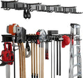 66" Heavy Duty Wall Mounted Garage Tool Organizer – 4 Panels & 12 Adjustable Hooks, 920 lbs Load Capacity, Modular Storage for Efficient Tool Organization, Easy Install in Garage, Garden, 18 Pack