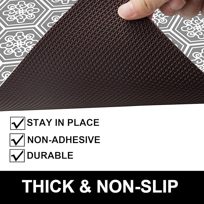 Under The Sink Mat, 24 X 36 in, Durable & Waterproof Premium Mats to Protect Kitchen & Bathroom Cabinets, Absorbent & Easy to Clean Shelf Liner, Grey