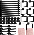 Gisafai 40 Pcs Black Bathroom Hardware Accessories Set 23.6 Inch Bath Towel Bar Kit Stainless Steel Bathroom Hardware Set Towel Racks Ring Robe Hooks Paper Holder for Wall Mounted